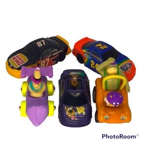 👠 1997 Vintage Burger King Wacky Racing Cars Set